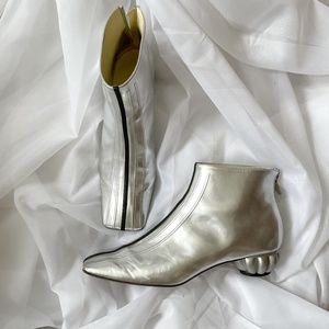 2012 CHANEL Boots | Metallic Silver CHANEL Boots | Size 9